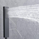 Sleek Rectangular Black Brass Hand Shower - Marcoware