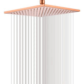 SS Breezo Heavy Duty Rain Overhead Shower, Rose Gold, Stainless Steel - Marcoware