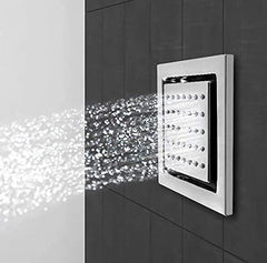 Square Wall Jet Shower with Concealed Body & Adjustable Angle