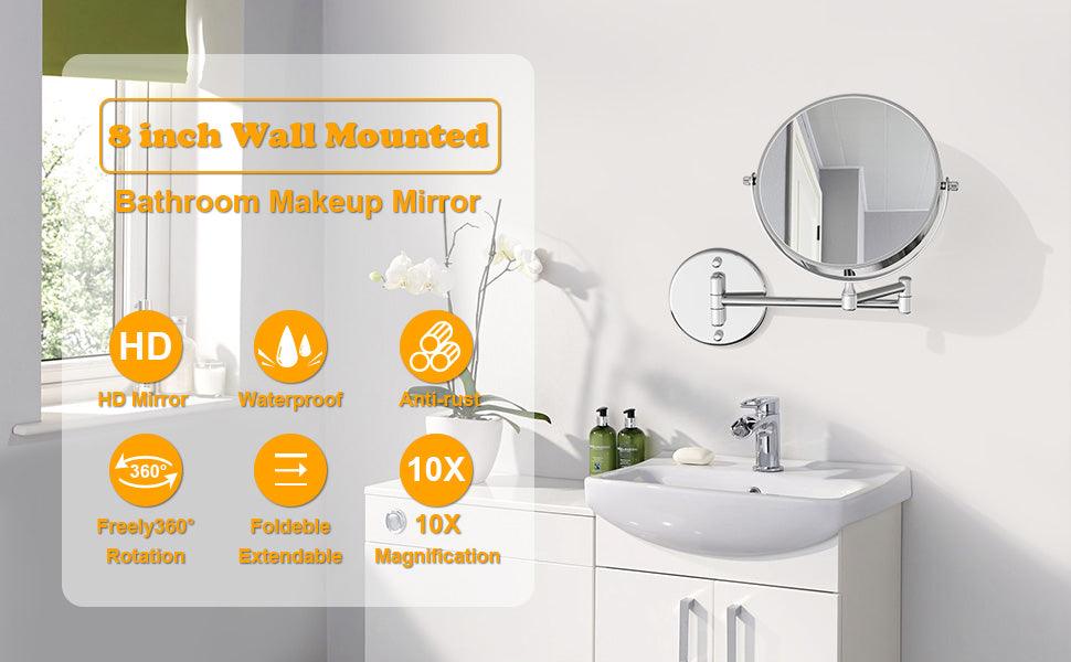 Adjustable Magnifying Bathroom Mirror