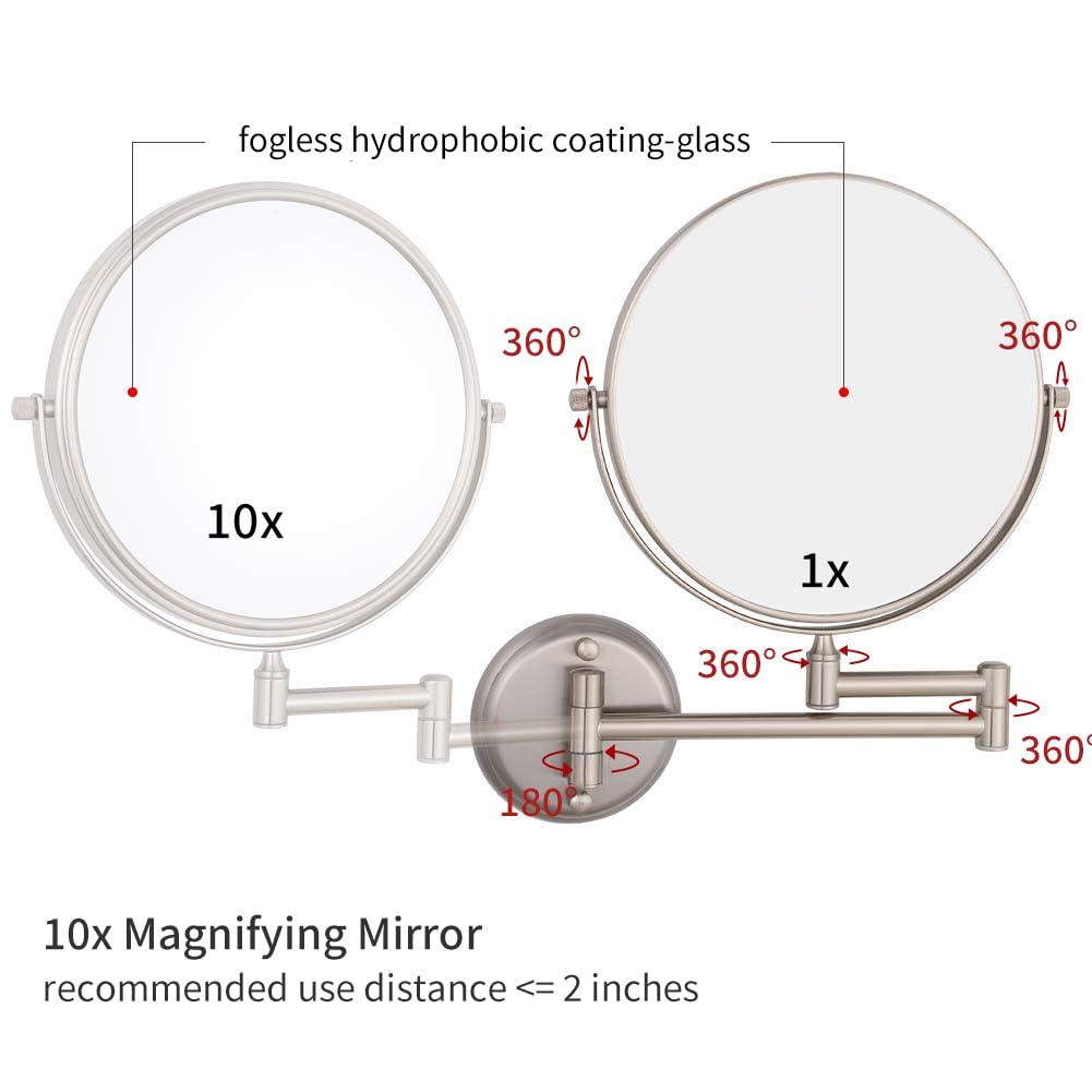 Adjustable Magnifying Bathroom Mirror