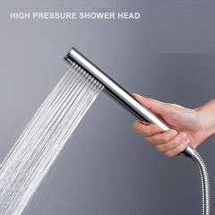 Sleek Round Brass Hand Shower , Chrome