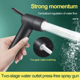 ABS Dual Flow Health Faucet with Hose & Hook, Black
