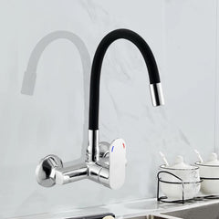 Deco Wall Mounted Sink Mixer with Ultra Flexible & 360 Swivel Pipe