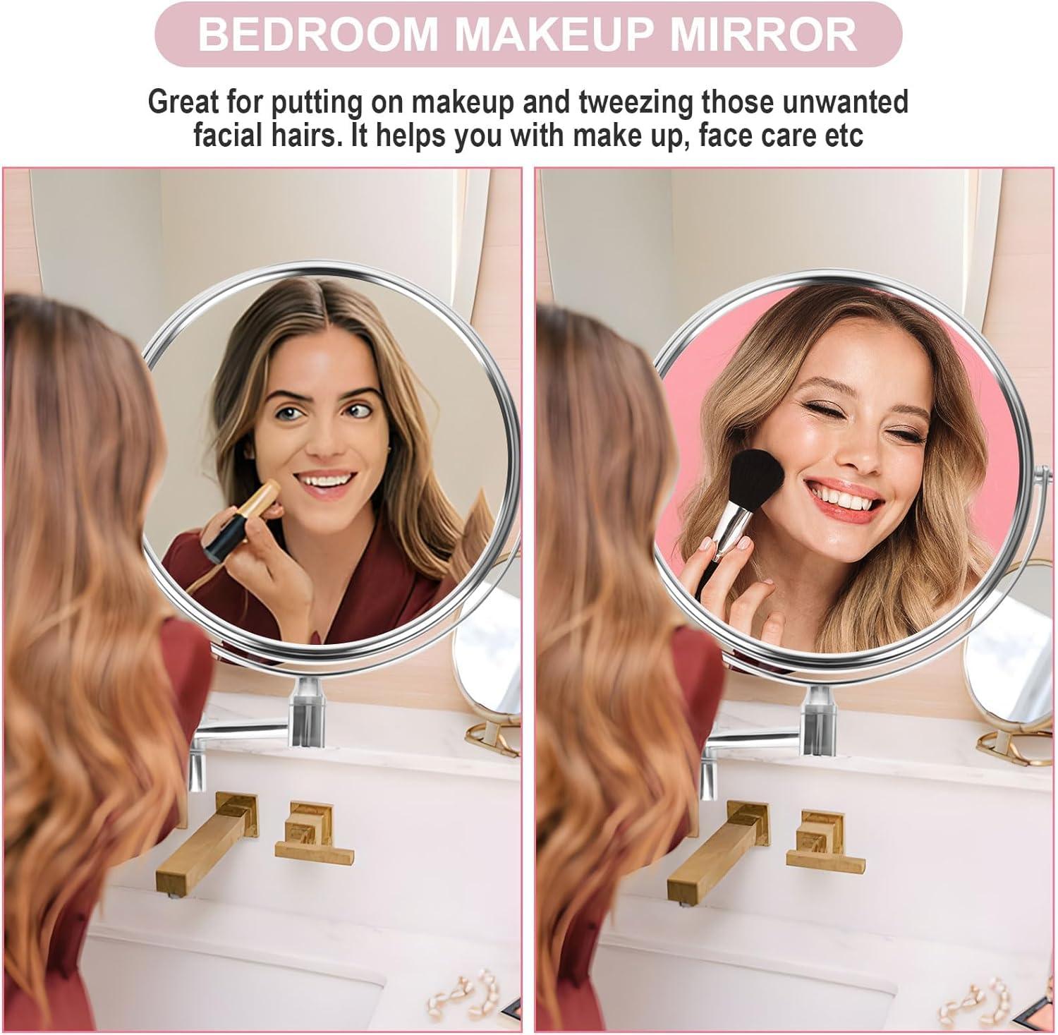 Adjustable Magnifying Bathroom Mirror