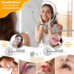Adjustable Magnifying Bathroom Mirror