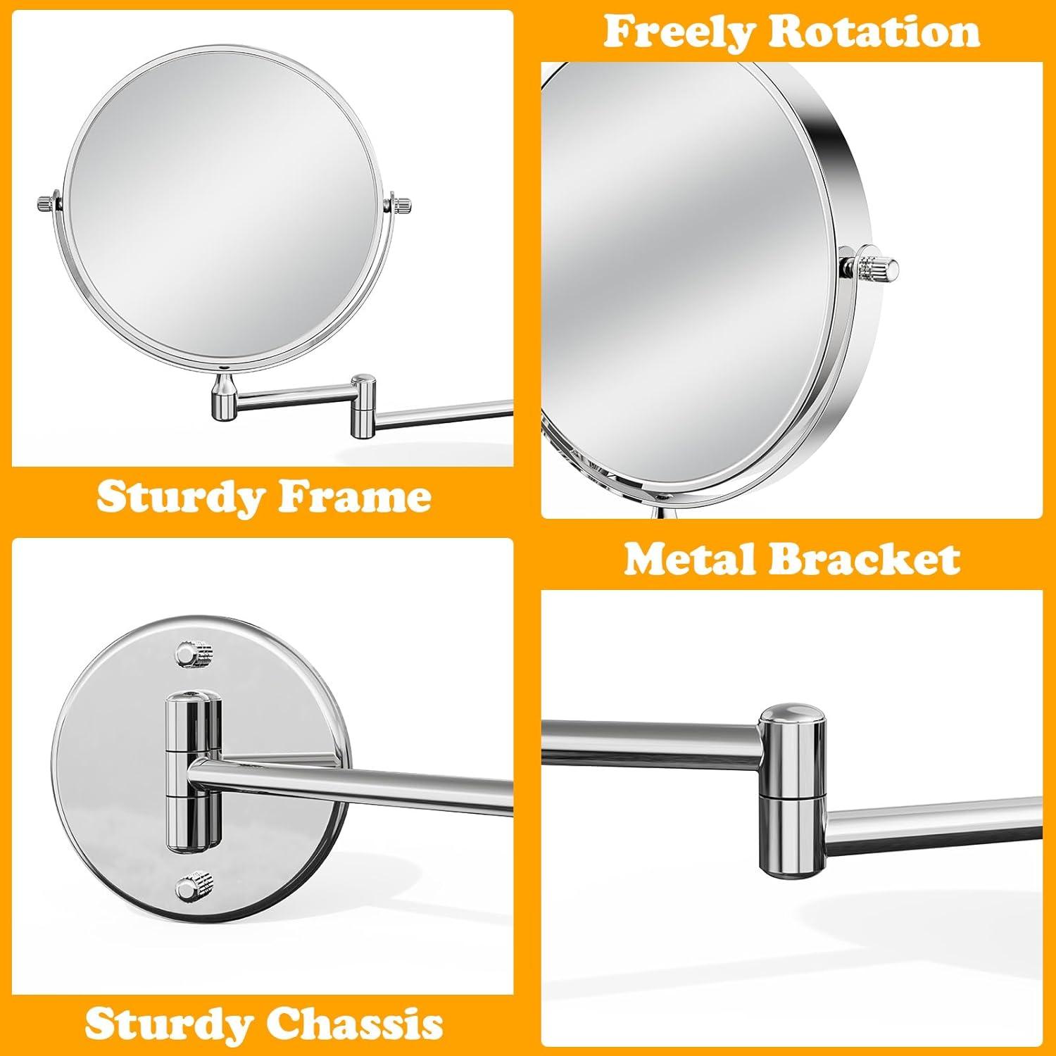 Adjustable Magnifying Bathroom Mirror