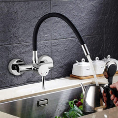 Java Wall Mounted Sink Mixer with Ultra Flexible & 360 Swivel Pipe