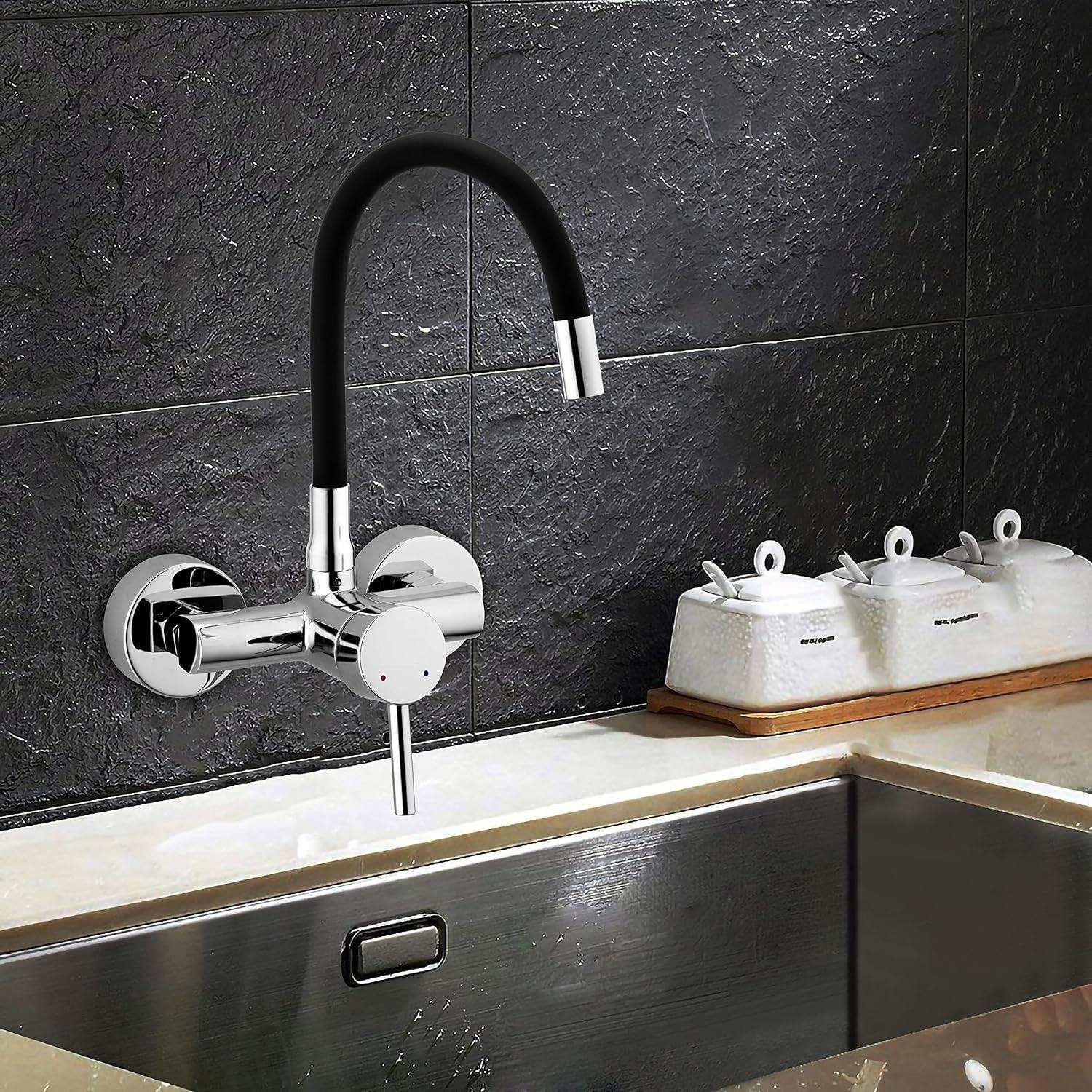 Java Wall - Mounted Sink Mixer with 360° Swivel Pipe - Marcoware