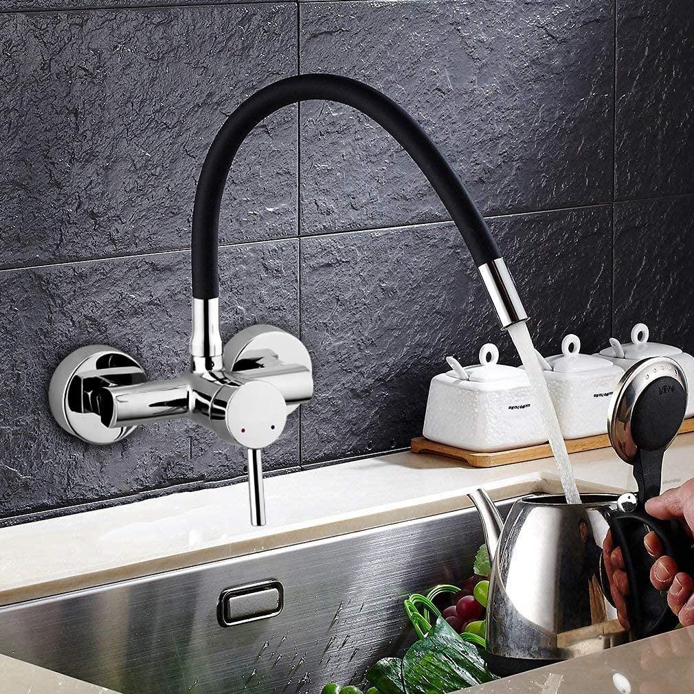 Java Wall - Mounted Sink Mixer with 360° Swivel Pipe - Marcoware