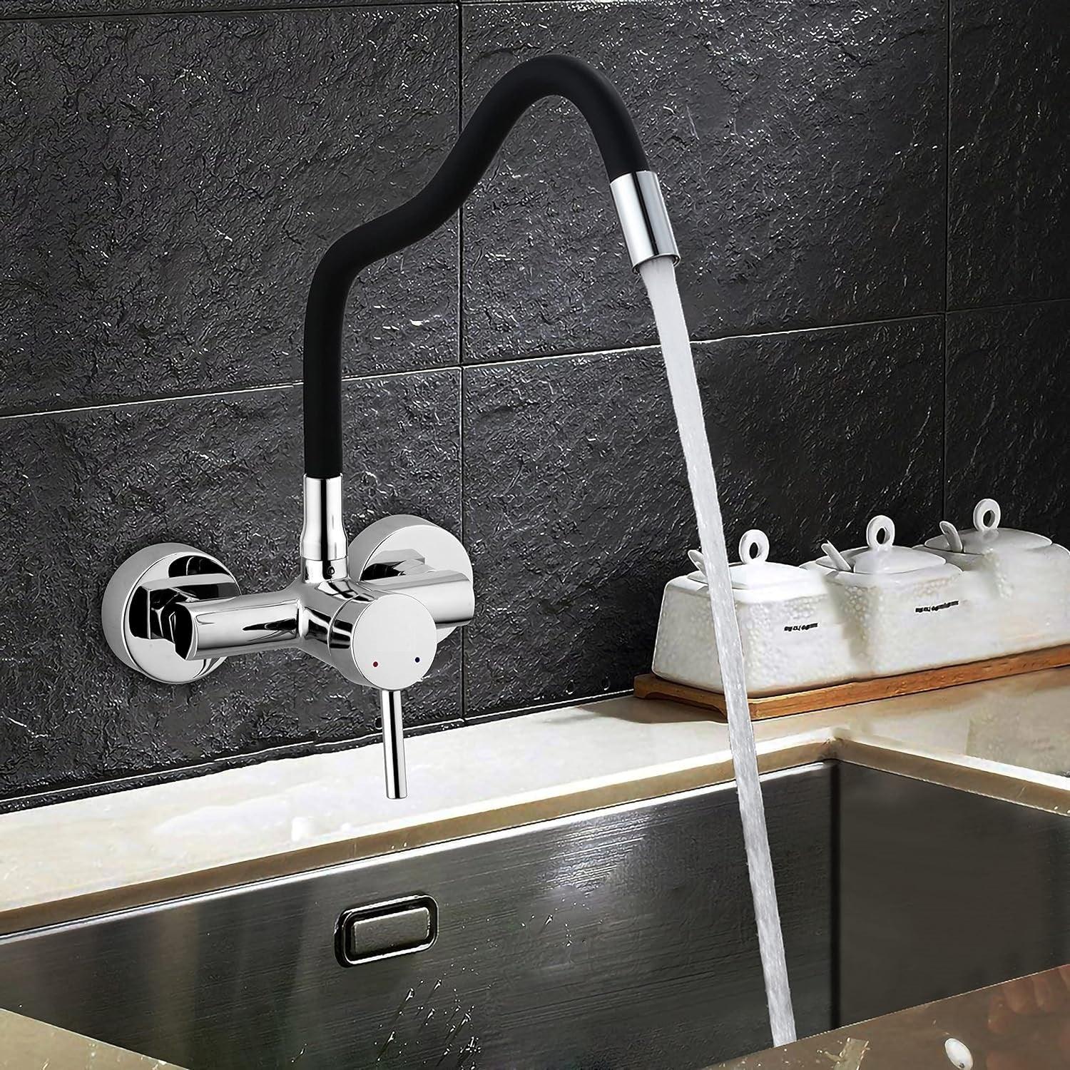 Java Wall - Mounted Sink Mixer with 360° Swivel Pipe - Marcoware