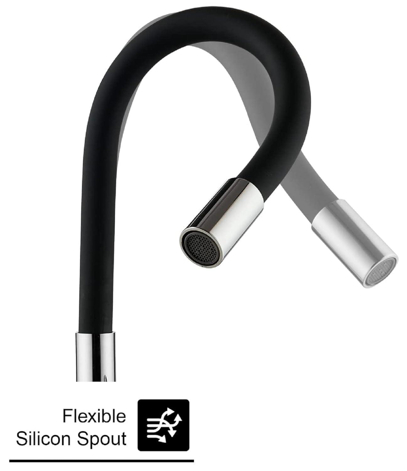 Pearl Kitchen Sink Tap with Ultra flexible Spout, Wall Mount - Marcoware