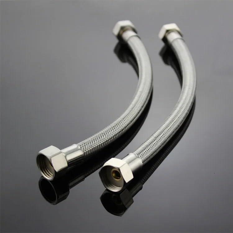 SS 304 Single Lever Connection Pipe ( Pair of 2), 24 Inches , Chrome - Marcoware