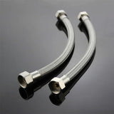 SS 304 Single Lever Connection Pipe ( Pair of 2), 24 Inches , Chrome - Marcoware