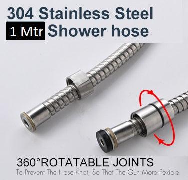 Stainless Steel Heavy Duty Health Faucet with Hose & Wall Mount Hook - Marcoware