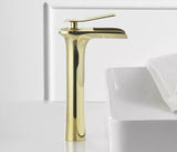 Waterfall Design Single Lever Basin Mixer with Hot & Cold Pipes - Marcoware