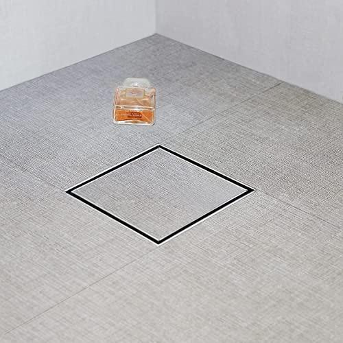 VEVOR 24 Inch Linear Shower Drain With Square Pattern Grate,Brushed 304 Stainless Steel