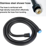 ABS Dual Flow Health Faucet with Hose & Hook, Black - Marcoware