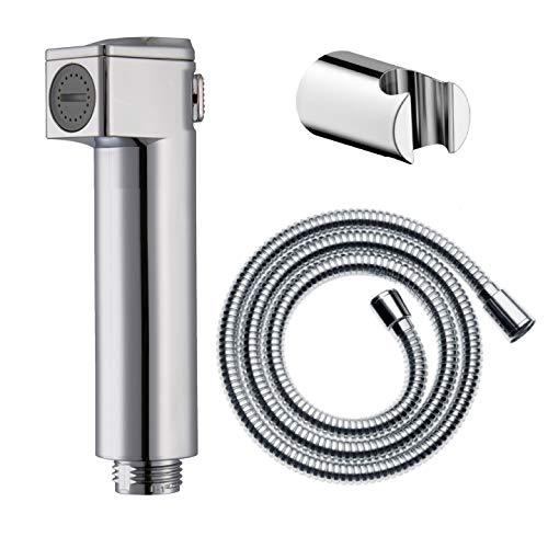 ABS Flow Adjustable Health Fucet with 1 Meter SS 304 Hose & Wall Hook - Marcoware