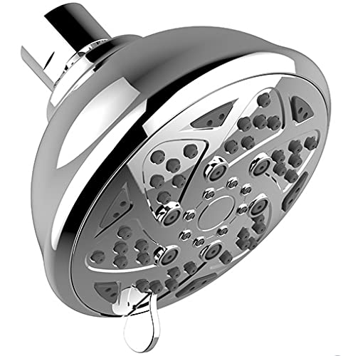 ABS Ivy Shower Head 4 Inches Six Mode ,without Arm, Chrome, Polished Finish - Marcoware