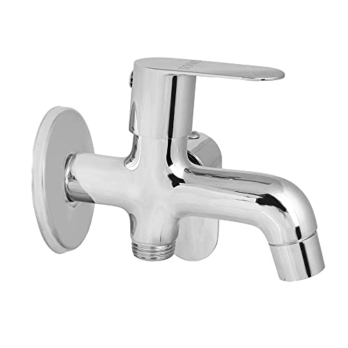 Brass Deco Sleek 2 Way Long Nose Tap Faucet, Chrome, Polished Finish - Marcoware