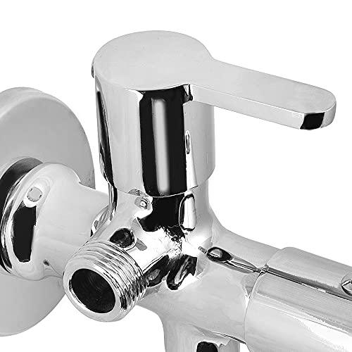 Brass Fusion 2 Way Angle Valve with Wall Flange, Chrome, Polished Finish - Marcoware