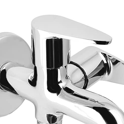 Brass Leaf 2 Way Long Nose Tap Faucet, Chrome, Polished Finish - Marcoware