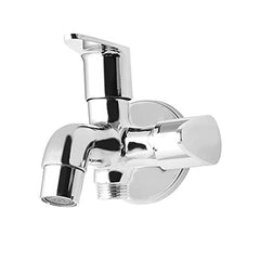 Brass Leaf 2 Way Long Nose Tap Faucet, Chrome, Polished Finish - Marcoware