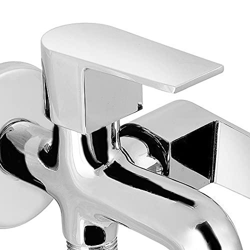 Brass Recto 2 Way Long Nose Tap Faucet, Chrome, Polished Finish - Marcoware