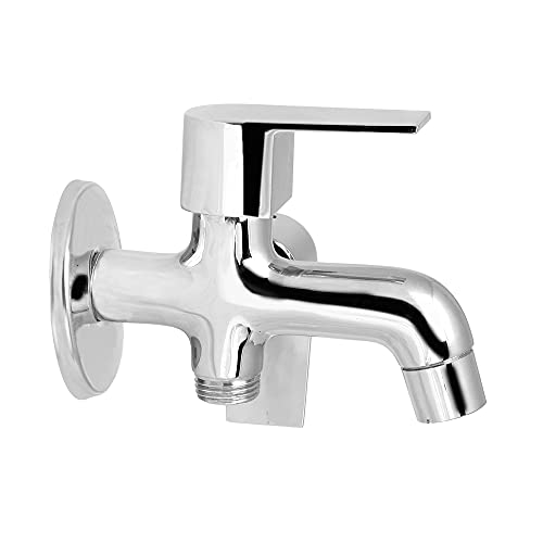 Brass Recto 2 Way Long Nose Tap Faucet, Chrome, Polished Finish - Marcoware