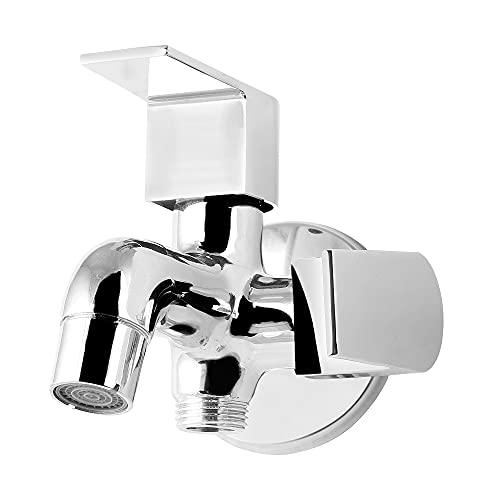 Brass Recto 2 Way Long Nose Tap Faucet, Chrome, Polished Finish - Marcoware
