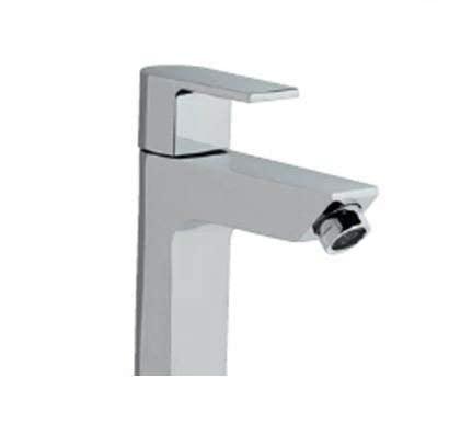 Brass Recto Pillar Cock Wash Basin Tap / Bathroom Water tap Faucet with Ultra Soft / Foam Flow Aeartor, Chrome, Polished Finish - Marcoware