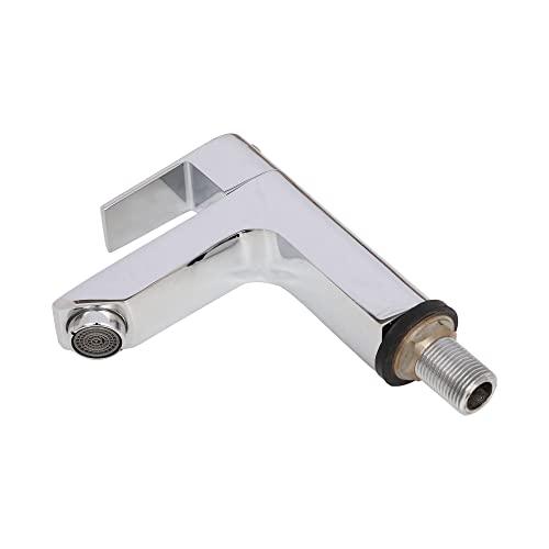 Brass Recto Pillar Cock Wash Basin Tap / Bathroom Water tap Faucet with Ultra Soft / Foam Flow Aeartor, Chrome, Polished Finish - Marcoware