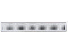 Cube Stainless Steel Channel Bathroom water drainer Floor trap, Brushed Finish - Marcoware