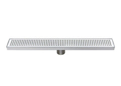 Cube Stainless Steel Channel Bathroom water drainer Floor trap, Brushed Finish - Marcoware