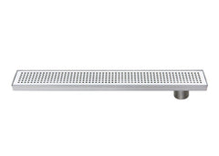 Cube Stainless Steel Channel Bathroom water drainer Floor trap, Brushed Finish - Marcoware