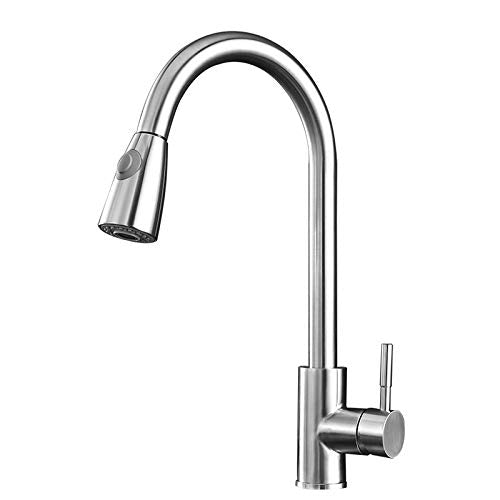 Dual Flow Pull Out Kitchen Faucet Mixer Table Mount - Marcoware