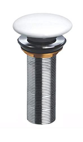 Elegant Ceramic White Pop - Up Waste Coupling with Chrome Finish - Marcoware