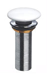 Elegant Ceramic White Pop - Up Waste Coupling with Chrome Finish - Marcoware