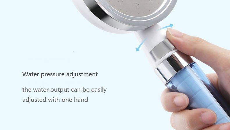 Filter Hand Shower with replaceable Cartridge & Pressure adjustment switch - Marcoware