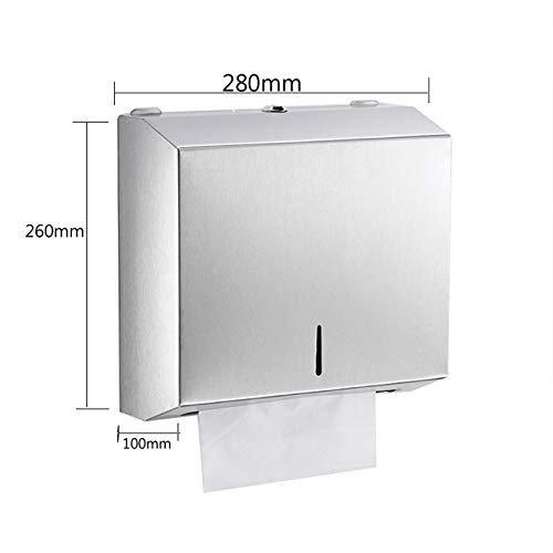 FULL STEEL SS304 Heavy Duty Multifold Tissue Dispenser/Wall Mounted (silver) - Marcoware