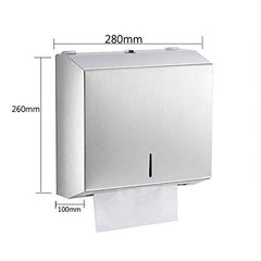 FULL STEEL SS304 Heavy Duty Multifold Tissue Dispenser/Wall Mounted (silver) - Marcoware