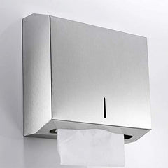 FULL STEEL SS304 Heavy Duty Multifold Tissue Dispenser/Wall Mounted (silver) - Marcoware