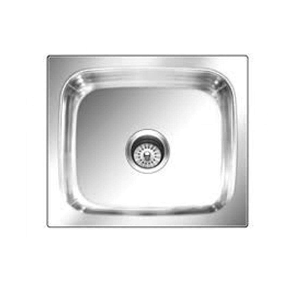 Glossy Finish Single Bowl Kitchen Sink, Stainless Steel - Marcoware