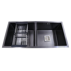 Handmade Black Double Bowl Kitchen Sink - Marcoware