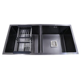 Handmade Black Double Bowl Kitchen Sink - Marcoware