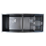 Handmade Black Double Bowl Kitchen Sink - Marcoware