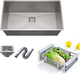 Handmade Stainless Steel Single Square Bowl Kitchen Sink - Marcoware