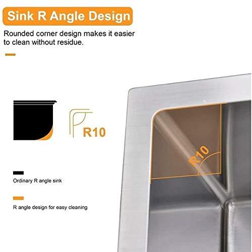 Handmade Stainless Steel Single Square Bowl Kitchen Sink - Marcoware