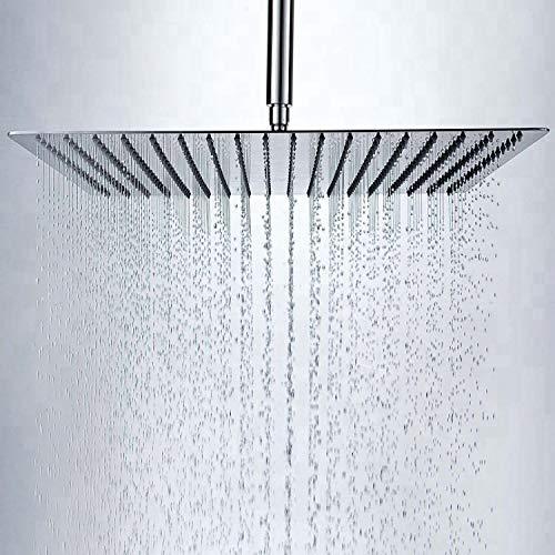 Heavy Duty Stainless Steel Trident Square Overhead Shower (Chrome) - Marcoware